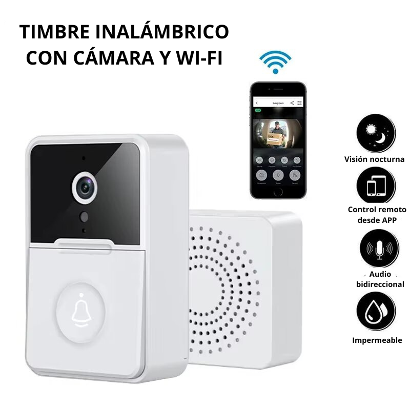 🥷🛎️TIMBRE INALÁMBRICO CON CÁMARA📷 Y WI-FI🛜
