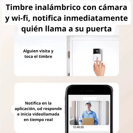 🥷🛎️TIMBRE INALÁMBRICO CON CÁMARA📷 Y WI-FI🛜